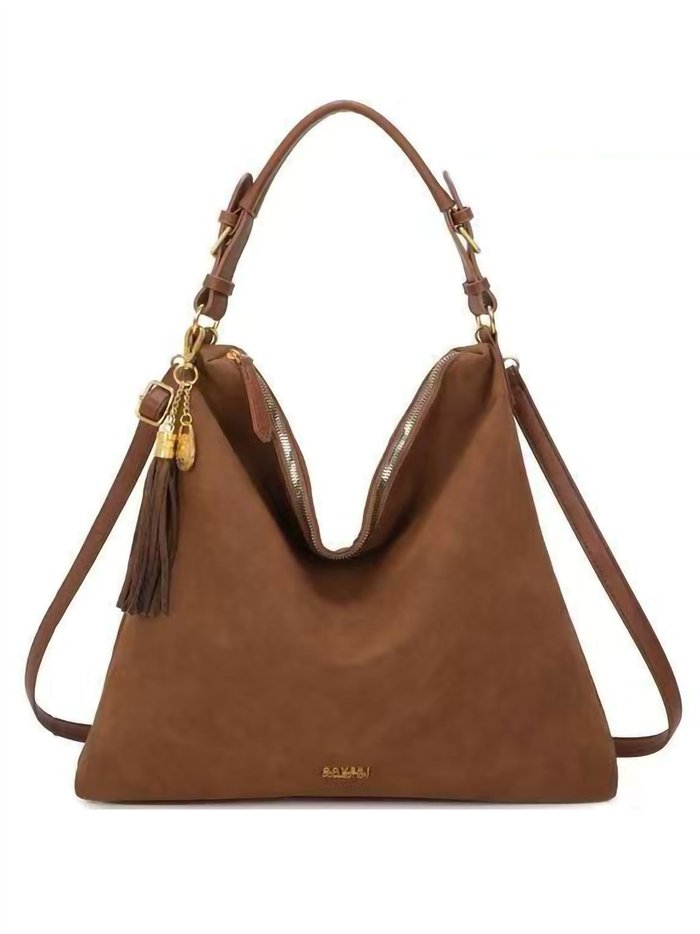 Weiche Hobo-Tasche mit Quaste