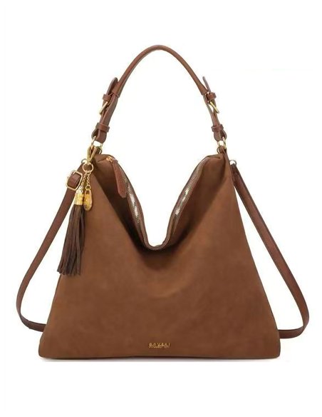 Weiche Hobo-Tasche mit Quaste