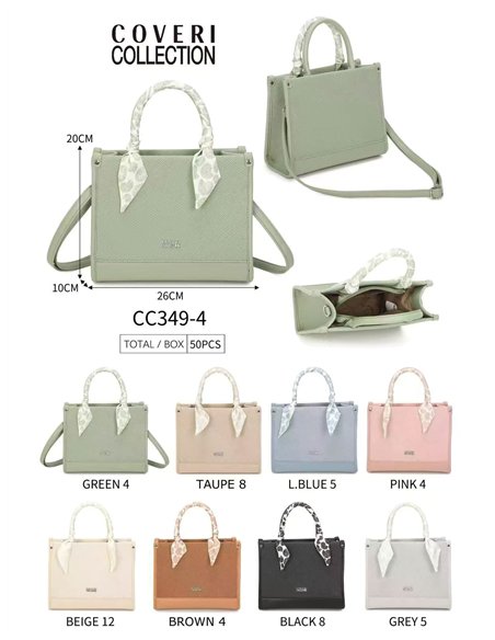 Bolso tote estructurado con pañuelo