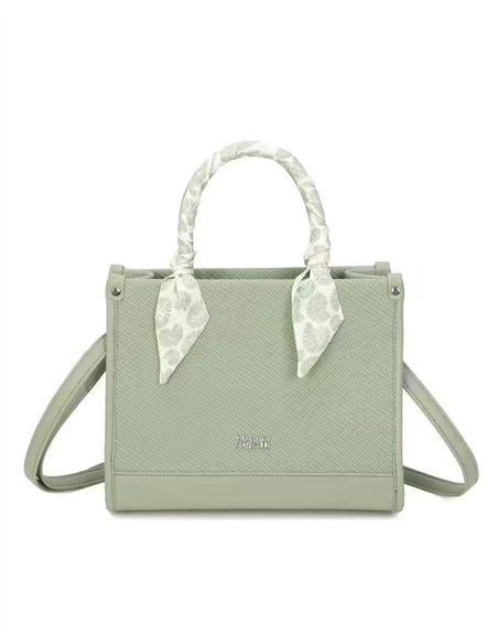 Bolso tote estructurado con pañuelo