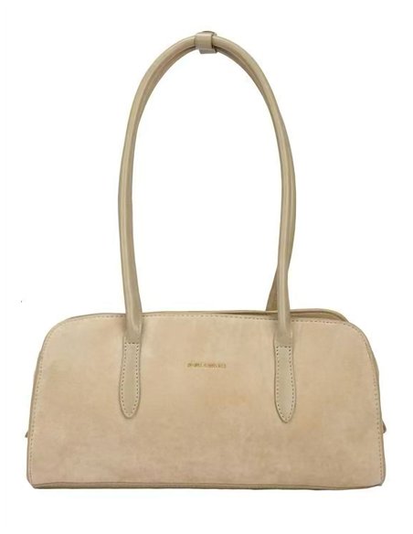 borsa baguette effetto scamosciato