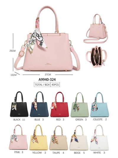 Bolso de mano elegante con pañuelo 2