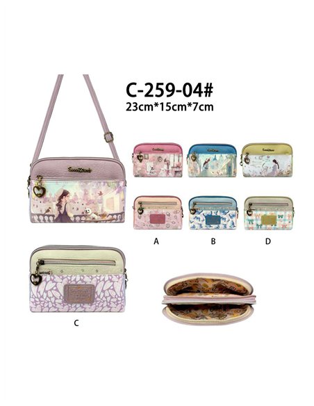 Bandolera estampada compacta