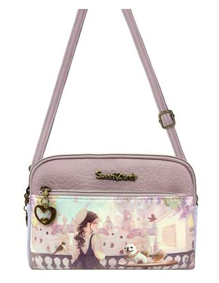 Bandolera estampada compacta