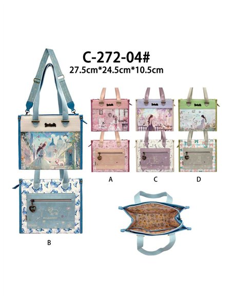 Bedruckte Einkaufstasche mit Rückentasche