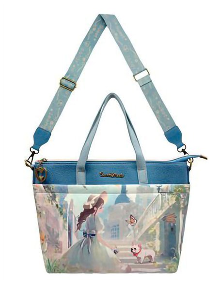 Borsa shopper stampata di grandi dimensioni