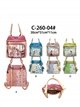 Bedruckter Rucksack mit Taschen