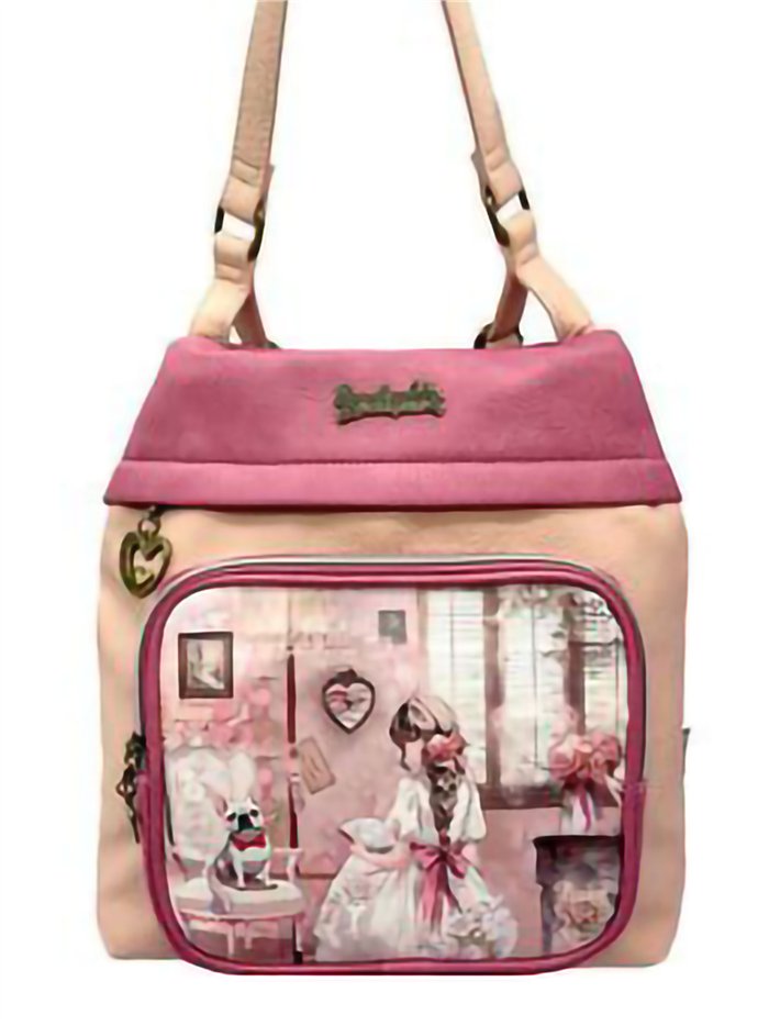 Bedruckter Rucksack mit Taschen