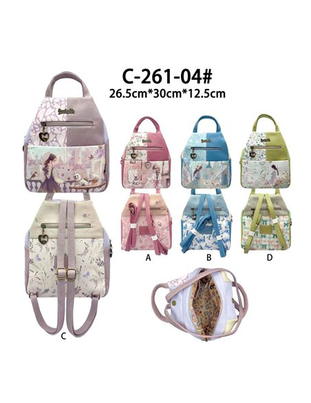 Mochila estampada muñeca