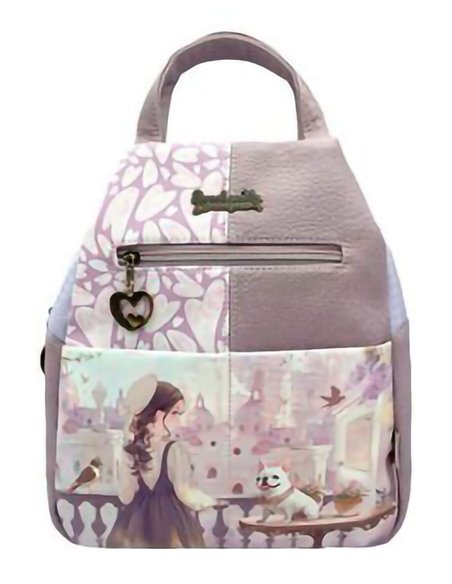 Mochila estampada muñeca