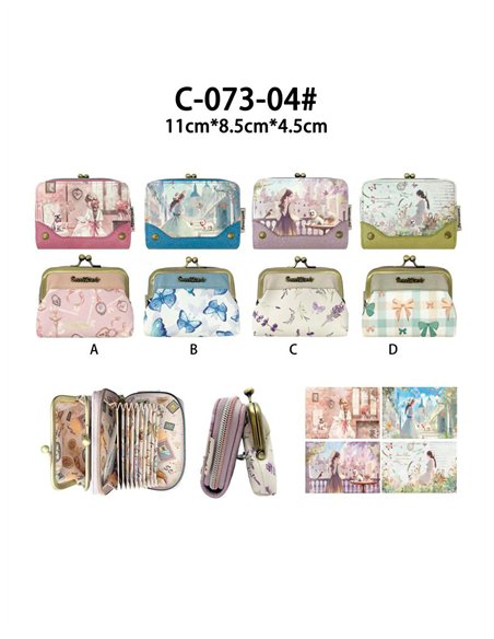 Monedero de boquilla estampado