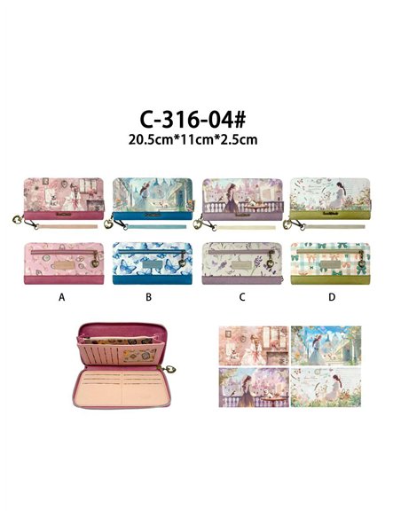 Lange bedruckte Geldbörse