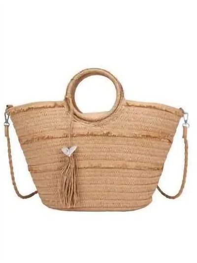 Capazo de rafia con asa redonda