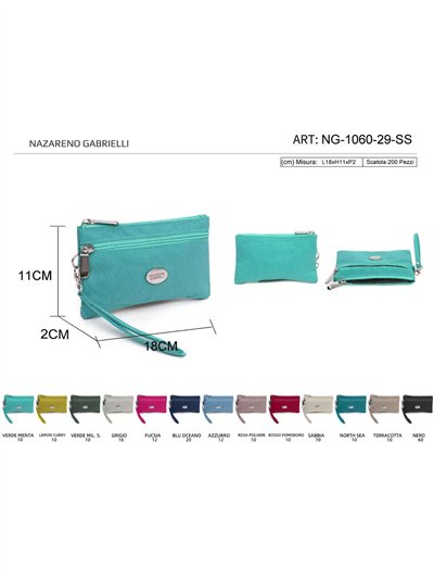 Porte-monnaie double en nylon avec fermeture éclair 2