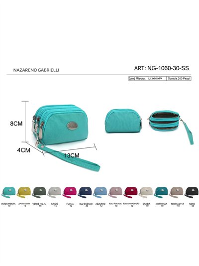 Monedero nylon mini triple