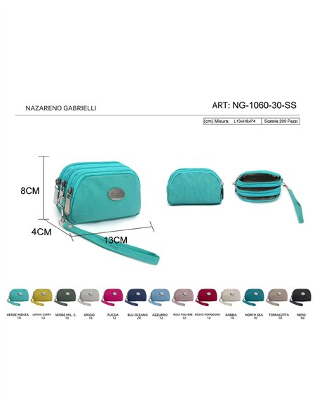 Monedero nylon mini triple