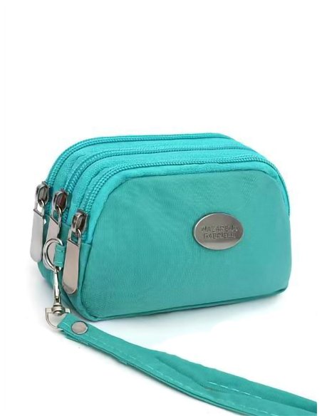 Monedero nylon mini triple