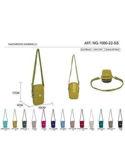 Mini bolso porta móvil nylon multibolsillos