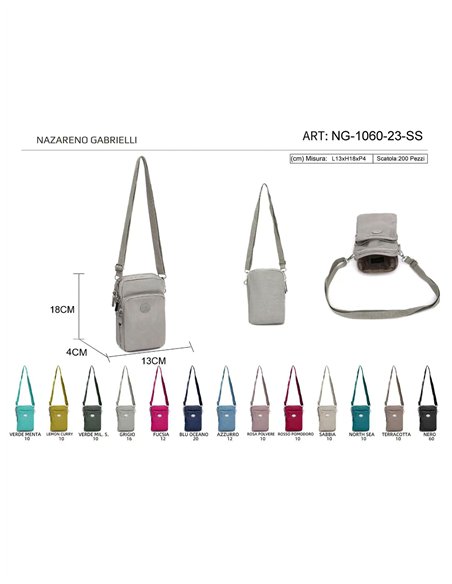 Mini bolso porta móvil nylon compacto