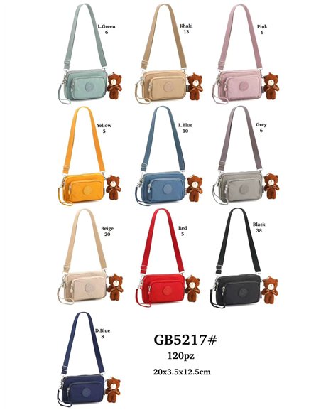 Bandolera nylon con charm de osito