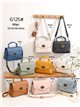 Bolso satchel mini tachas con cierre giratorio