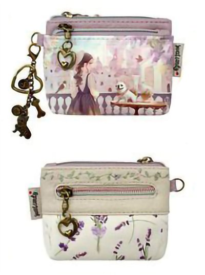 Monedero tarjetero mini estampado