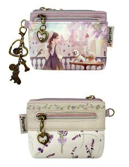 Monedero tarjetero mini estampado