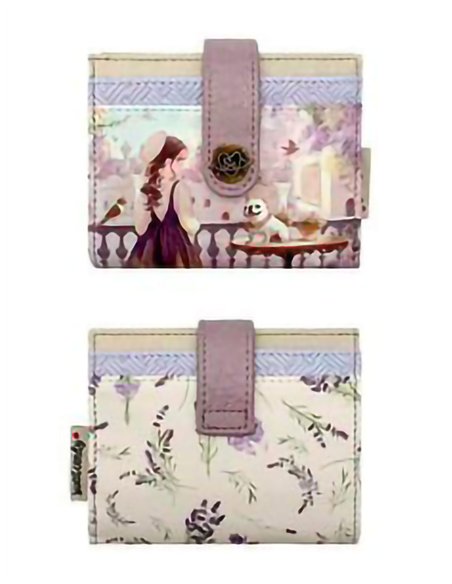 Monedero tarjetero plegable estampado