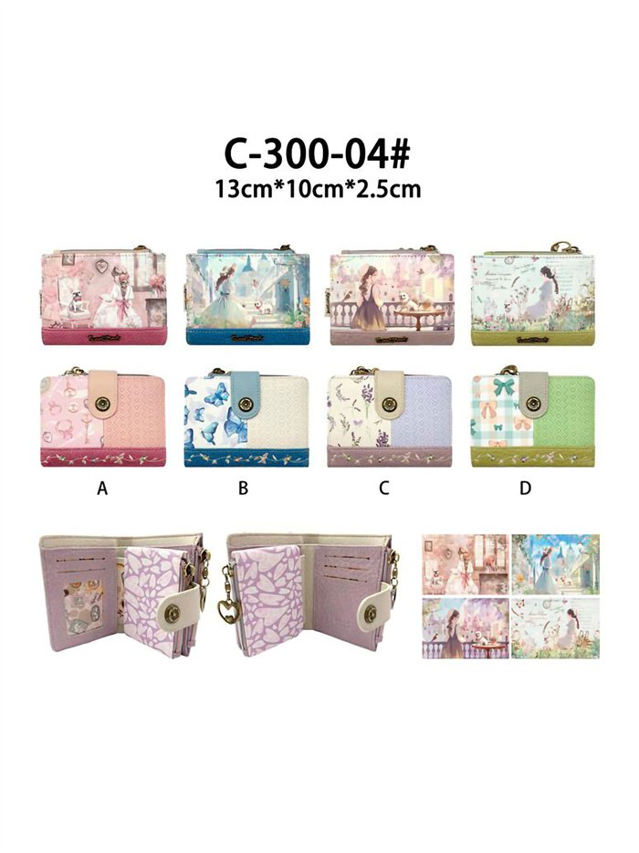 Compact print snap wallet