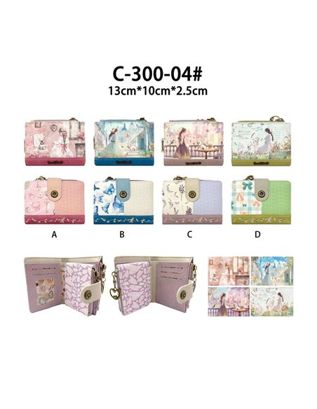 Compact print snap wallet