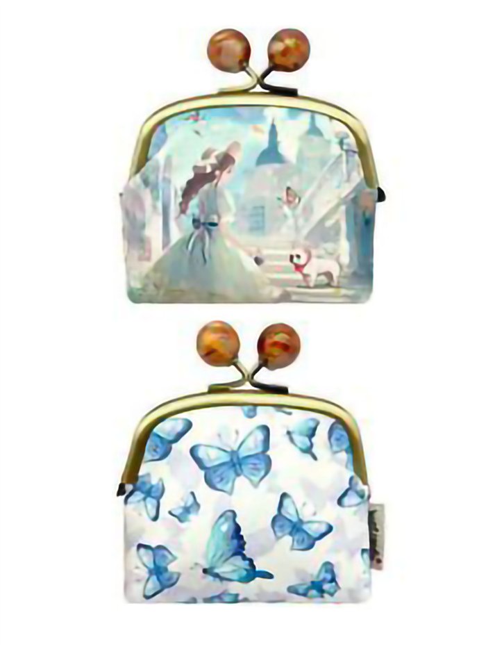 Monedero boquilla vintage estampado