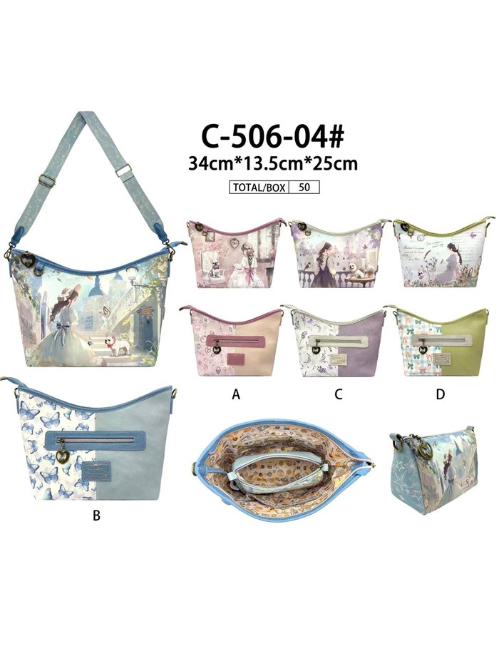 Printed slouch shoulder bag