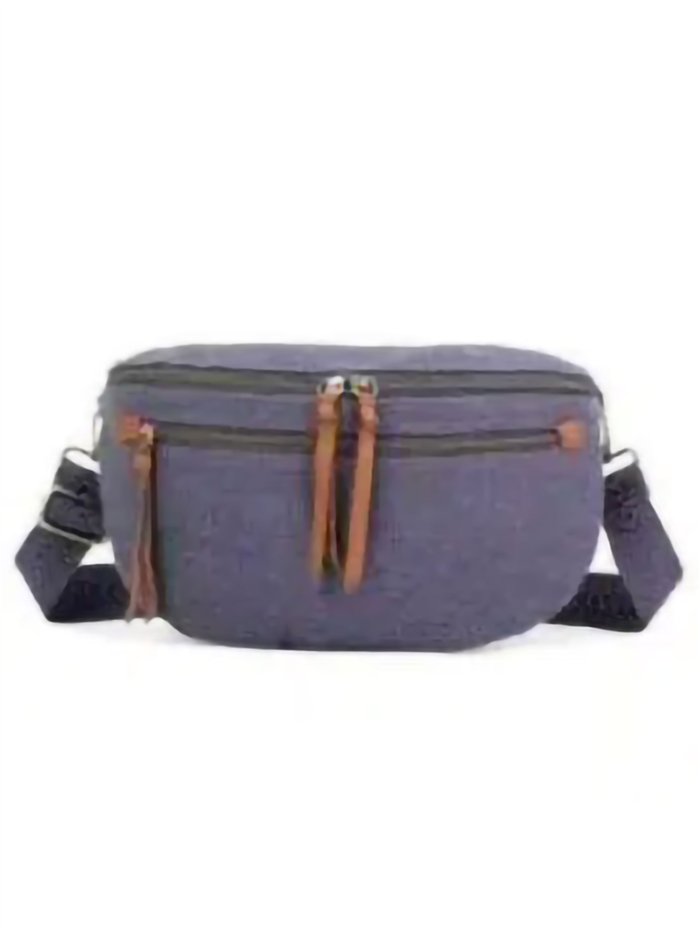 Pochete casual de lona com zíper