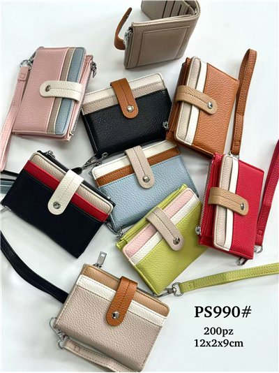 Monedero tarjetero bicolor con asa 2