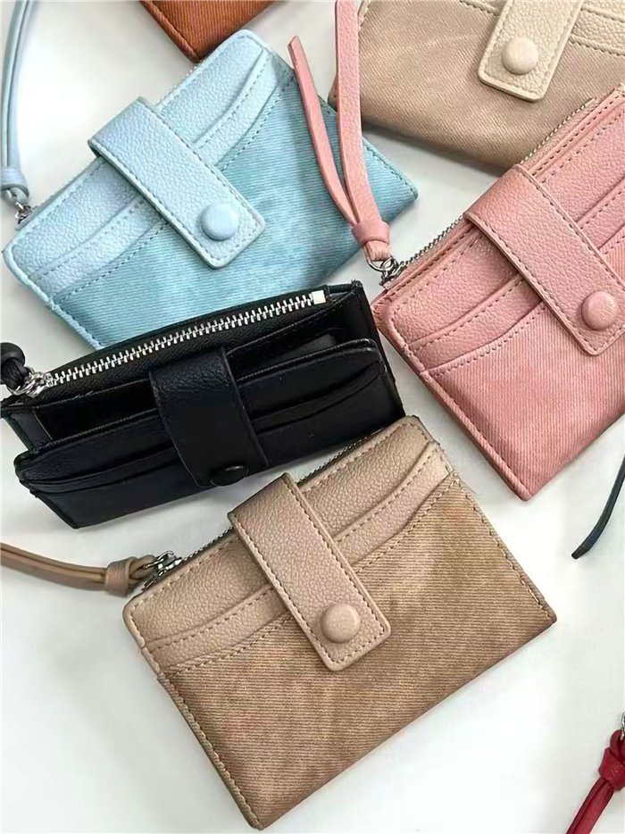 Monedero tarjetero bicolor