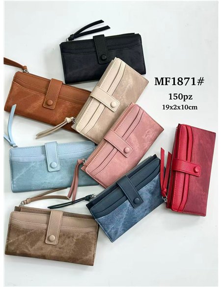 Billetero largo bicolor