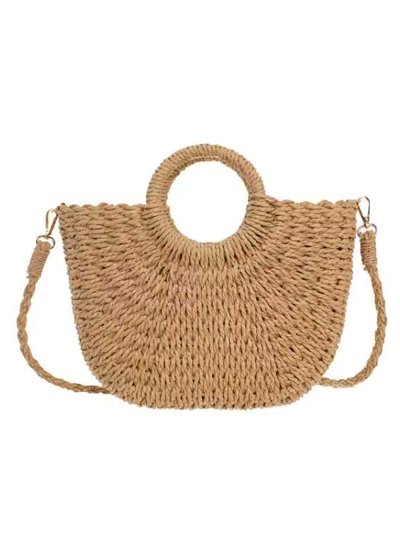 Sac à main en raphia avec anse ronde