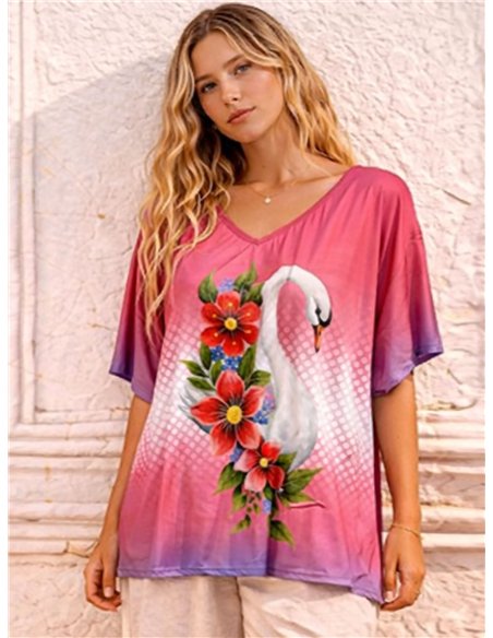 Oversized printed top