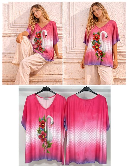 Oversized printed top