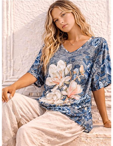 Oversized printed top