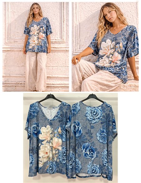 Oversized printed top