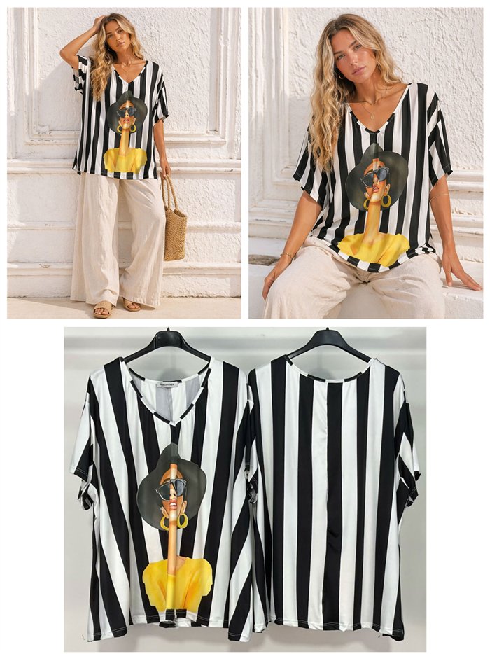 Oversized printed top