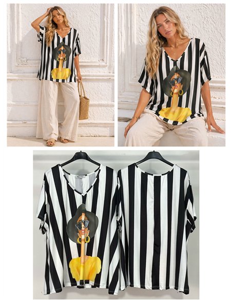 Oversized printed top