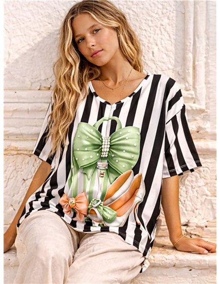 Oversized printed top