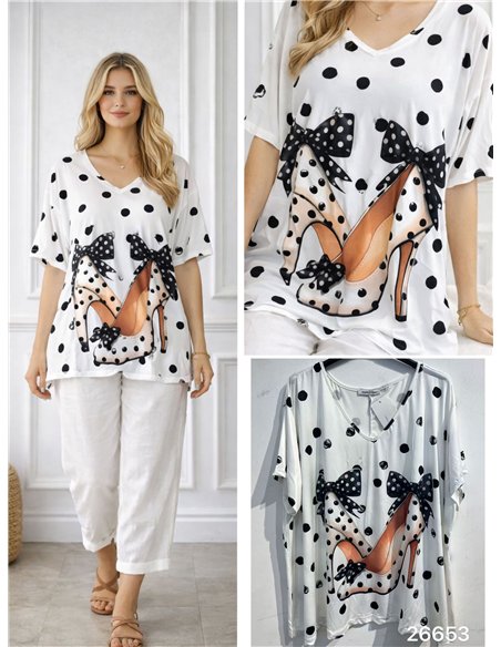 Oversized printed top