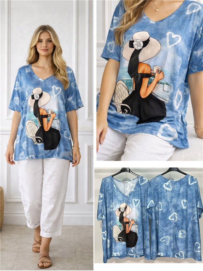 T-shirt oversize stampata