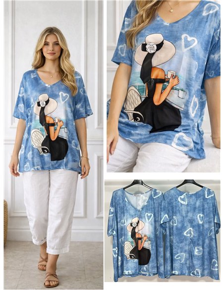 T-shirt oversize stampata