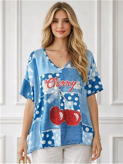 Oversized printed top