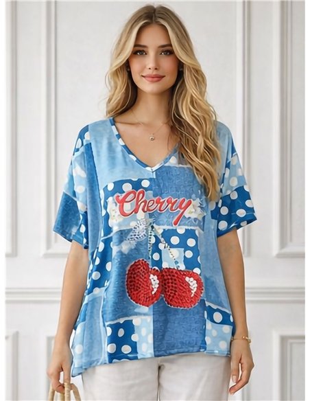 Oversized printed top