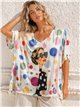 Oversized printed top